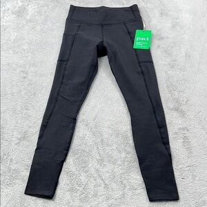 PACT S Organic Cotton Side Pockets Black Leggings